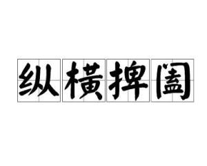 縱橫捭闔(zòng héng bǎi hé),漢語成語,意思是指國際錯綜複雜的