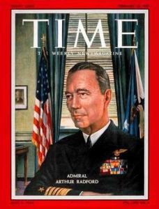 阿瑟·雷德福海军上将，1957年2月25日