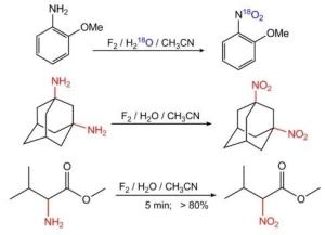 次氟酸氧化胺为硝基化合物