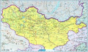 清朝时乌里雅苏台将军管辖地图
