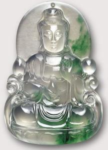 冰种翡翠吊坠