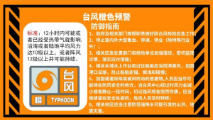 台风橙色预警信号
