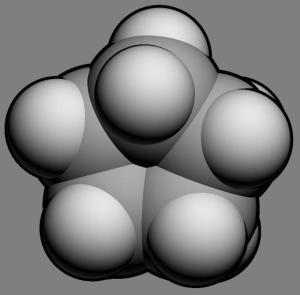 环戊烷分子模型图片