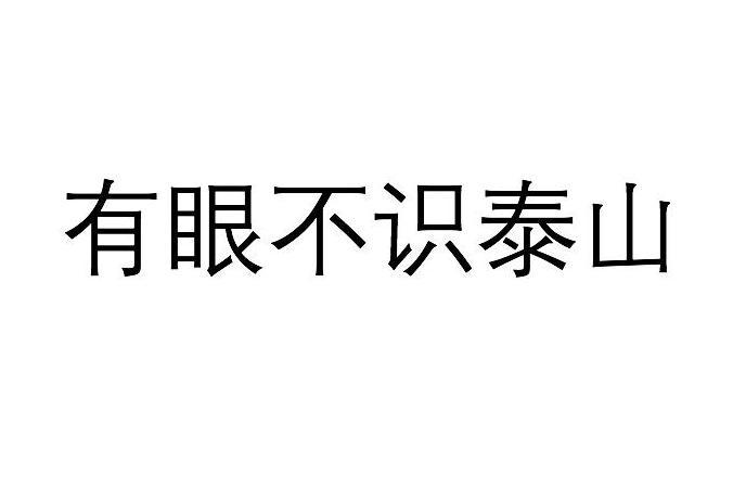 有眼不识泰山 汉语成语 搜狗百科