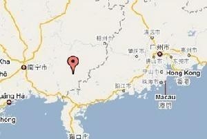 米场镇在广西壮族自治区内位置