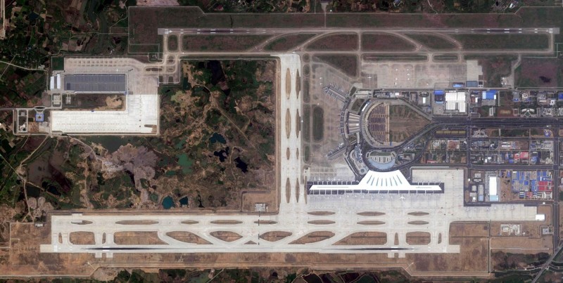 南京禄口国际机场卫星图（截至2016年3月）