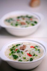 猪肝菠菜粥