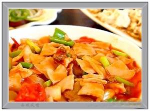 不同做法炒面片图片