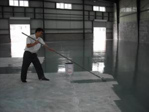 施工环氧地板漆实操图