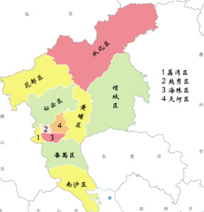 黄埔区街道分布图图片