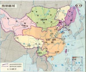 隋与突厥形势图