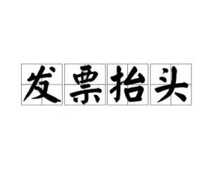 发票抬头 - 搜狗百科