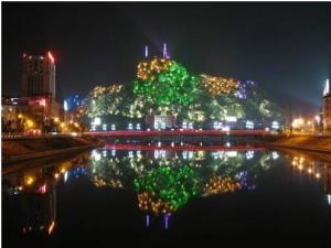 美丽的灵城夜景