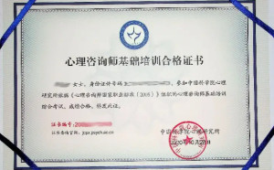 心理咨询师资格证书