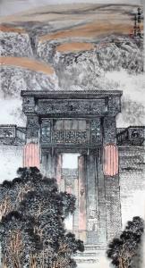 表现晋商文化的国画作品—作者谭翃晶