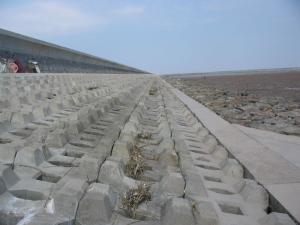 海塘迎潮面消浪用的四脚空心块