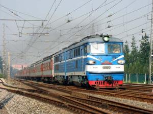 北京型2007+2008号机车牵引K602次列车