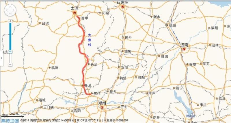 太焦铁路线路图