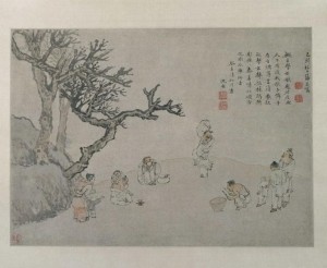 明代 张宏《击缶图》