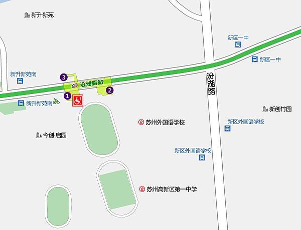 汾湖路站出入口信息图