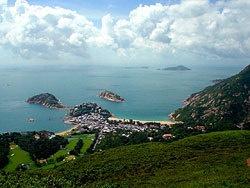 龙脊上观看石澳 龙脊上观看石澳