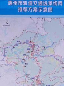 惠州轻轨1号线轻轨:由北至南依次经过文华路-市政府-体育公园-东坡