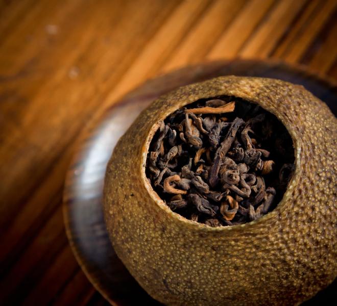 柴烧柑普茶