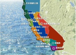 加利福尼亚政区图