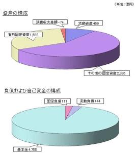 帝京大学2009年度资产构成图