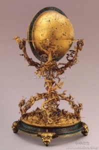 金嵌珍珠天球仪