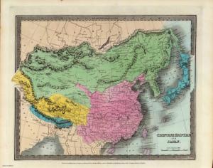 英国出版的1835年中国与日本地图