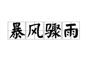 暴风骤雨的意思有哪些 300