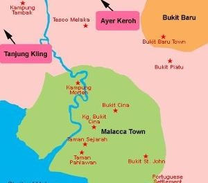 马六甲 地图