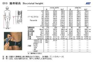 髂嵴最高点至地面的垂距