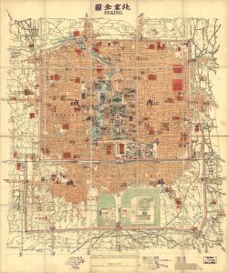 由皇家普鲁士军火协会制图部门绘制的详细北京地图