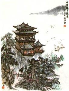 《岳阳楼》绘画作品