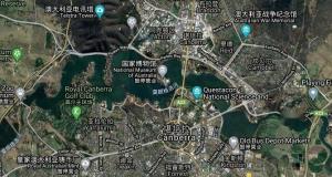 澳大利亚伯利·格里芬湖及周围地区卫星地图