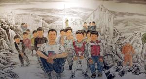 郭永洁纪创作《玉树不倒青海常青》（局部）