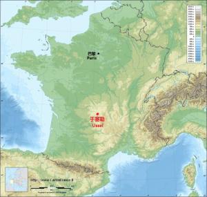于塞勒在法国的位置