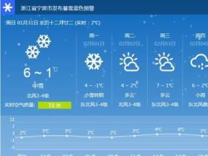 暴雪蓝色预警信号