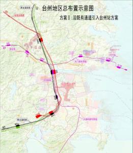 台州地区线路走向设计图