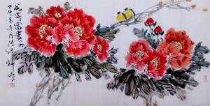 画家温泽辉花鸟画作品
