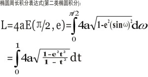 椭圆周长的积分表达