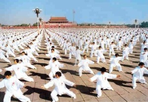 万人练习太极