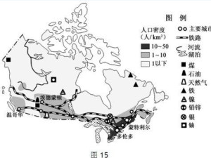 加拿大矿产资源分布