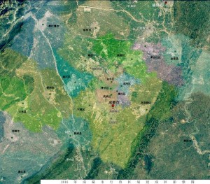 成都市行政区划影像图
