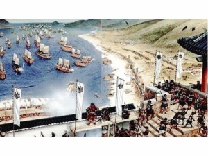 露梁海战画