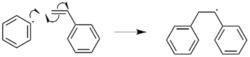 苯基自由基攻击苯乙烯形成新自由基