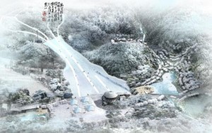 云顶滑雪场鸟瞰图