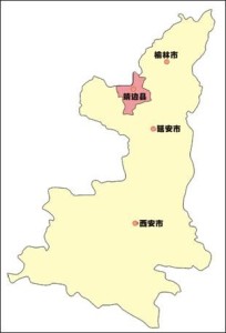 靖边县在陕西省的位置